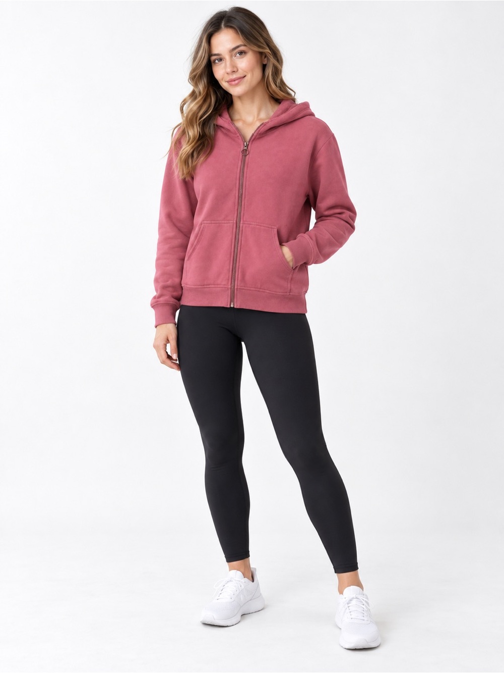 lululemon Dusty Rose Pink Full Zip Hoodie Jacket XS